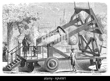 Riesige Brennglas der Academie des Sciences, Paris, 18. Jahrhundert, (1874). Artist: amédée Guillemin Artist: Unbekannt Stockfoto
