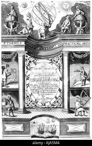 Titelblatt von Samuel Sturmy, Seemänner Magazine, London, 1669. Artist: Samuel Sturmy Stockfoto