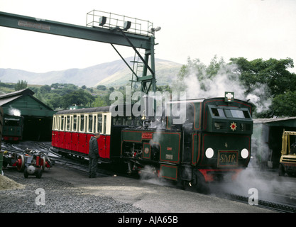 Snowdon Mountain kohlebefeuerte Railway Nordwales UK Lokomotive Snowdon 1896 hergestellt Stockfoto