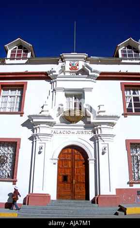 Palacio de Justicia, Justizpalast, Plaza De Armas, Puno, Peru Stockfoto