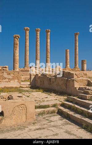 Libyen-Sabratha-4. Jahrhundert v. Chr. Antonine Tempel 166 AD Stockfoto