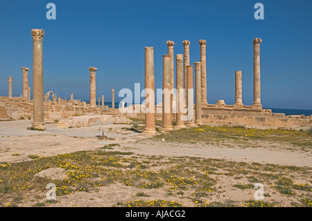 Libyen Sabratha 4. Jahrhundert v. Chr. Antonine Tempel 166 AD Stockfoto