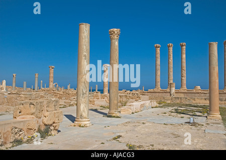 Libyen Sabratha 4. Jahrhundert v. Chr. Antonine Tempel 166 AD Stockfoto