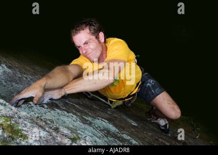 Kletterer auf den Battert-Felsen in der Nähe von Baden Baden Deutschland Juli 2006 Stockfoto