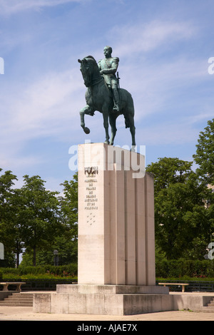 Ferdinand Foch Statue, Trocadero, Paris, Frankreich Stockfoto
