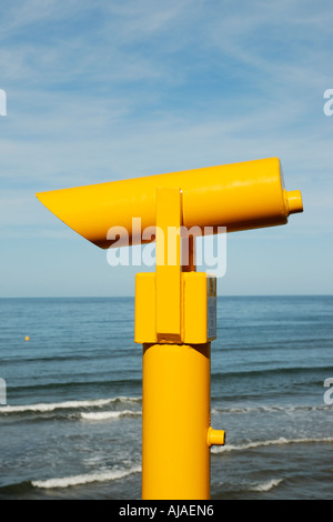 Am Gelben Meer Teleskop North Bay Scarborough North Yorkshire England Stockfoto