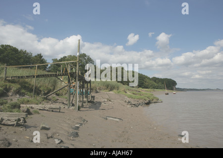 Das alte Dock an Lydney auf den Fluss Severn Stockfoto