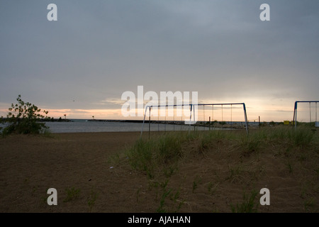 Spielplatz in der Nähe des Hafens in neuen Buffalo, Michigan Stockfoto