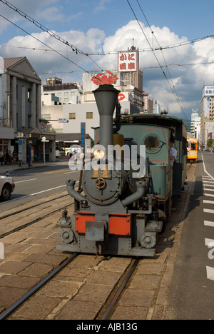 Botchan Lokomotive in Matsuyama, Japan Stockfoto