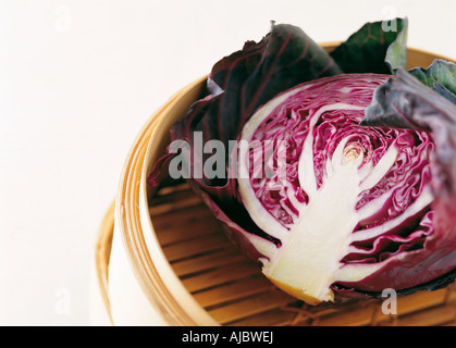 Rotkohl - Querschnitt Stockfoto