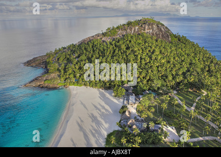 Unberührten Strand Insel - Luftbild Stockfoto
