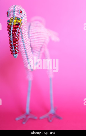 Perlen Draht Flamingo eine südafrikanische Curio Stockfoto