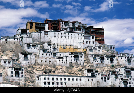 Thikse Gompa Kloster dominiert die Landschaft Nord-Indien Ladakh Stockfoto