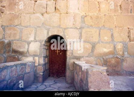 Sinai Ägypten St. Katharinen-Kloster Tür einer der ältesten Arbeitendes Kloster in der Welt Stockfoto