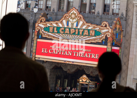 El Capitan Theatre gegenüber dem Kodak Theater in Hollywood Kalifornien, USA Stockfoto