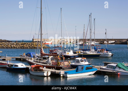 UK Nordirland County Down Ardglass Boote vor Anker in der neuen marina Stockfoto