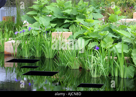 MERRILL LYNCH GARTEN DESIGNER ANDY STURGEON CHELSEA FLOWER SHOW 2005 Stockfoto