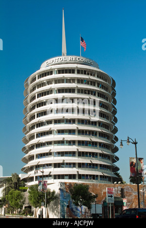 Außenseite des Kapitol-Aufzeichnungen Gebäude in Los Angeles Kalifornien USA Stockfoto