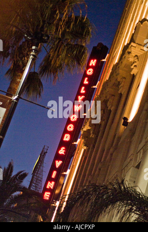 Hollywood and Vine unterzeichnen in Los Angeles Kalifornien Stockfoto