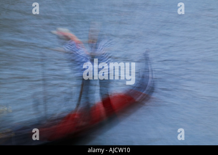 Artsy Blick auf den Canal Grande Venedig Italien Gondel zu bewegen Stockfoto