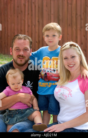 Familienbild mit Mutter-Vater-Sohn und Tochter in Florida Herr Stockfoto