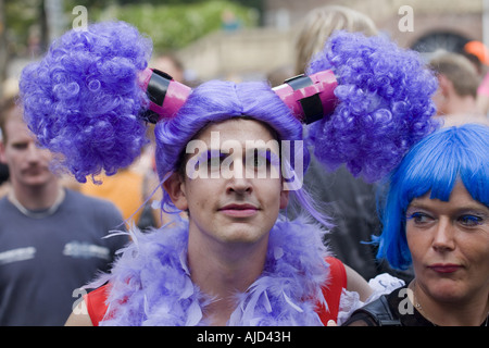 Besucher auf der Love Parade, Deutschland, Nordrhein-Westfalen, Ruhrgebiet, Essen  Stockfoto