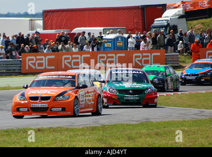 Tom Onslow-Cole und seinem Team RAC BMW in 2007 British Touring Car Championships in Snetterton Norfolk 29. Juli 2007. Stockfoto