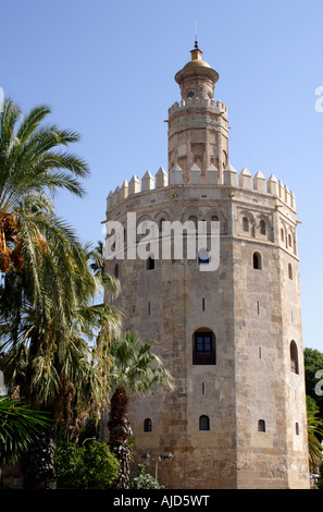 Torre del Oro Turm Sevilla Stockfoto