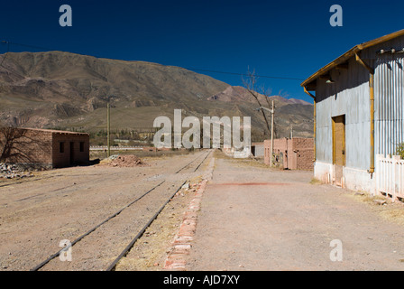 Alter Bahnhof Huacalera, Quebrada de Humahuaca, Provinz Jujuy, Argentinien, Südamerika Stockfoto