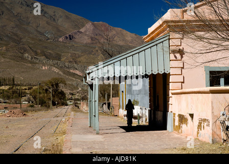 Alter Bahnhof Huacalera, Quebrada de Humahuaca, Provinz Jujuy, Argentinien, Südamerika Stockfoto