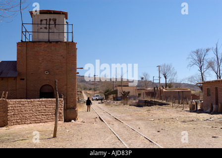 Alter Bahnhof Huacalera, Quebrada de Humahuaca, Provinz Jujuy, Argentinien, Südamerika Stockfoto