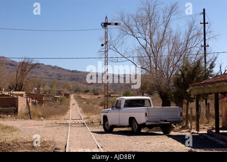 Alter Bahnhof Huacalera, Quebrada de Humahuaca, Provinz Jujuy, Argentinien, Südamerika Stockfoto