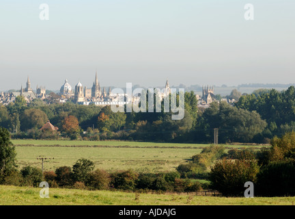 Oxford Spires gesehen von South Hinksey, Oxfordshire, England, UK Stockfoto