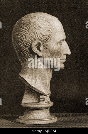 Gaius Julius Caesar, 100 v. Chr. - 44 v. Chr.. Der letzte Diktator von Rom. Stockfoto