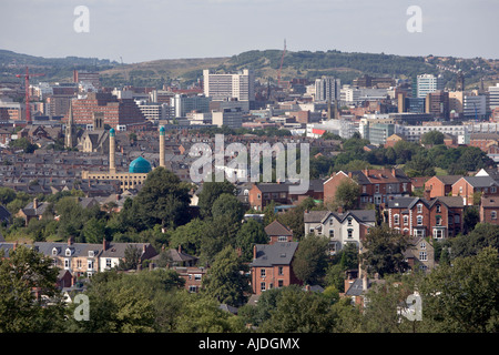 Stadt von Sheffield von Südwesten gesehen Stockfoto