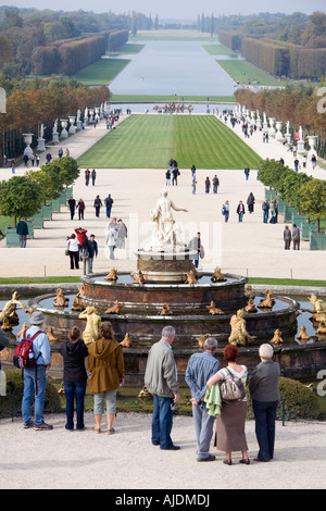 Frankreich-Paris-Brunnen und Gärten des Chateau de Versailles Stockfoto