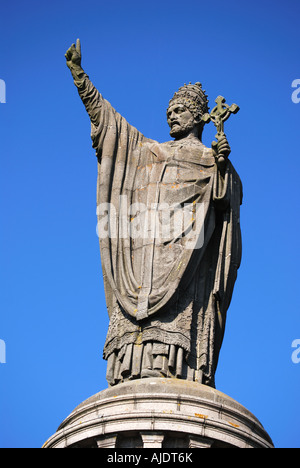 Statue von Papst Urban II., Chatillon-sur-Marne, Marne, Champagne-Ardenne, Frankreich Stockfoto