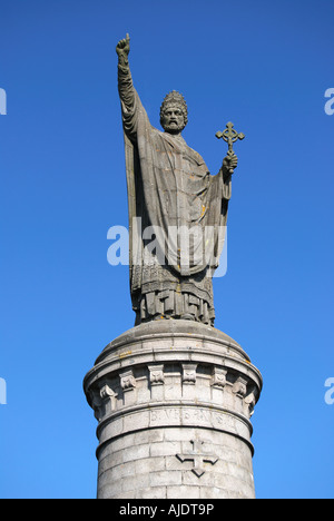 Statue von Papst Urban II., Chatillon-sur-Marne, Marne, Champagne-Ardenne, Frankreich Stockfoto