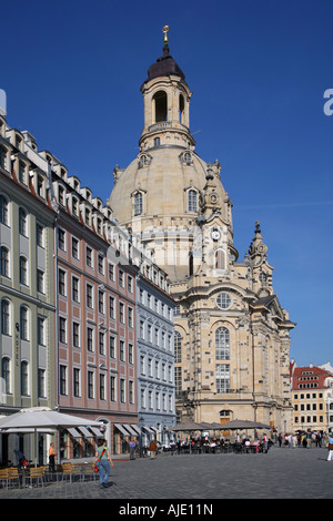 Sachsen Sachsen Dresden Frauenkirche Neumarkt Frau Kirche unserer Dame Frauen Kirche Kirchen Kirche Stockfoto