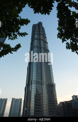 Jinmao Tower, das höchste Gebäude in China 420 5m Pudong new Area Shanghai China Stockfoto