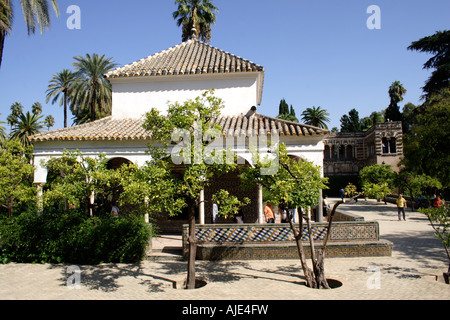 Real Alcazar Gärten Sevilla Stockfoto