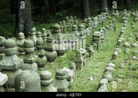 Mönch-Schreine (Graves) Hieizan Enryakuji (Enryaku-Ji), Mount Hieizan (Hiei-Zan), Kyoto, Japan Stockfoto