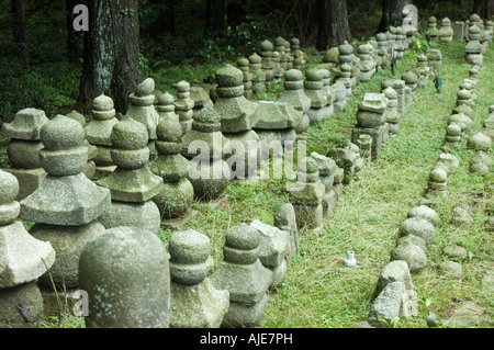 Mönch-Schreine (Graves) Hieizan Enryakuji (Enryaku-Ji), Mount Hieizan (Hiei-Zan), Kyoto, Japan Stockfoto