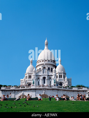 EU-FR Frankreich Region Ile de France Paris Montmartre der Basilika den Blockbustern Herz Sacre Coeur keine Rechte Dritter zur Verfügung Stockfoto