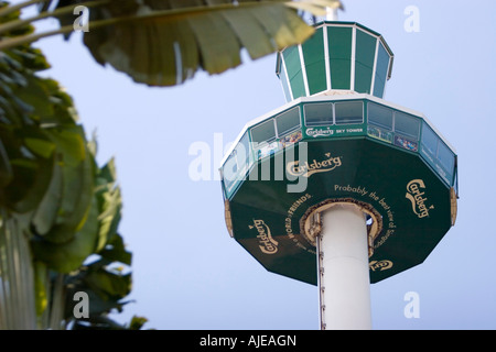 Carlsberg Sky Tower feste Antenne Fahrgeschäft Insel Sentosa Singapur Stockfoto