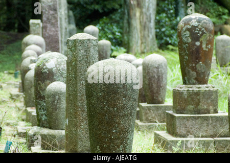 Mönch-Schreine (Graves) Hieizan Enryakuji (Enryaku-Ji), Mount Hieizan (Hiei-Zan), Kyoto, Japan Stockfoto