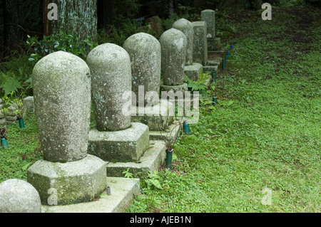 Mönch-Schreine (Graves) Hieizan Enryakuji (Enryaku-Ji), Mount Hieizan (Hiei-Zan), Kyoto, Japan Stockfoto