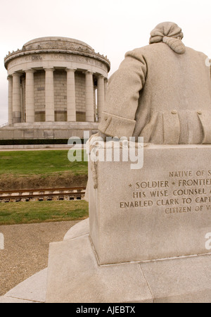 Francis Vigo Statue George Rogers Clark National Historical Park, IN USA Stockfoto