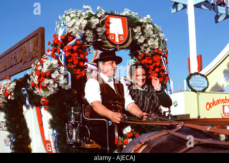 EU DEU Deutschland Bayern München das Oktoberfest in München eingerichtet akribische Spatenbraeu Stockfoto