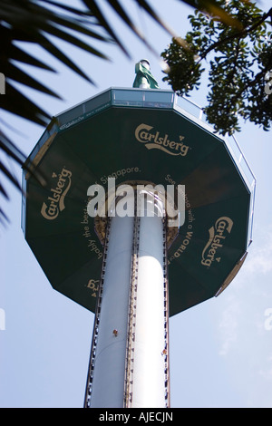 Carlsberg Sky Tower feste Antenne Fahrgeschäft Insel Sentosa Singapur Stockfoto